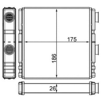 Радиатор отопителя салона MAHLE / KNECHT AH 262 000S