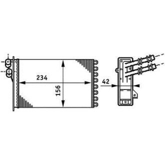 Радиатор отопителя салона MAHLE / KNECHT AH 72 000S