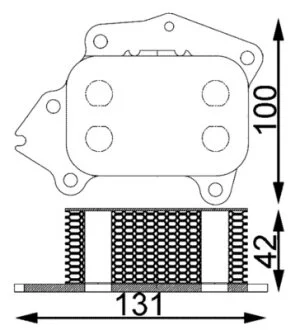 Радиатор масляный MAHLE MAHLE / KNECHT CLC 194 000S