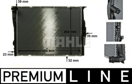 Радіатор охолодження двигуна MAHLE/KNECHT алюміній, пластик, автоматична коробка передач MAHLE / KNECHT CR1090000P