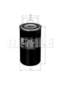 Фільтр (Knecht-Mahle) MAHLE / KNECHT HC5