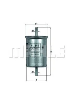 Паливний прямоточний фільтр MAHLE/KNECHT бензин MAHLE / KNECHT KL146