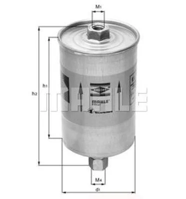 Фільтр топл. (вир-во Knecht-Mahle) MAHLE / KNECHT KL184 (фото 1)