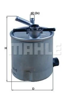 Топливный прямоточный фильтр дизель MAHLE / KNECHT KL440/43