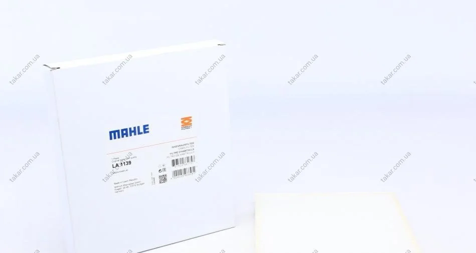 Фільтр салону стандартний MAHLE / KNECHT LA1139 (фото 1)