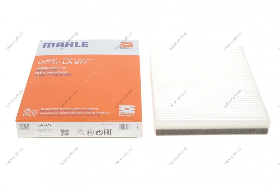 Фільтр салону стандартний MAHLE / KNECHT LA877 (фото 1)