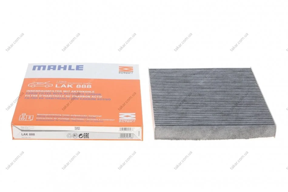 Фильтр салона угольный MAHLE / KNECHT LAK 888 (фото 1)