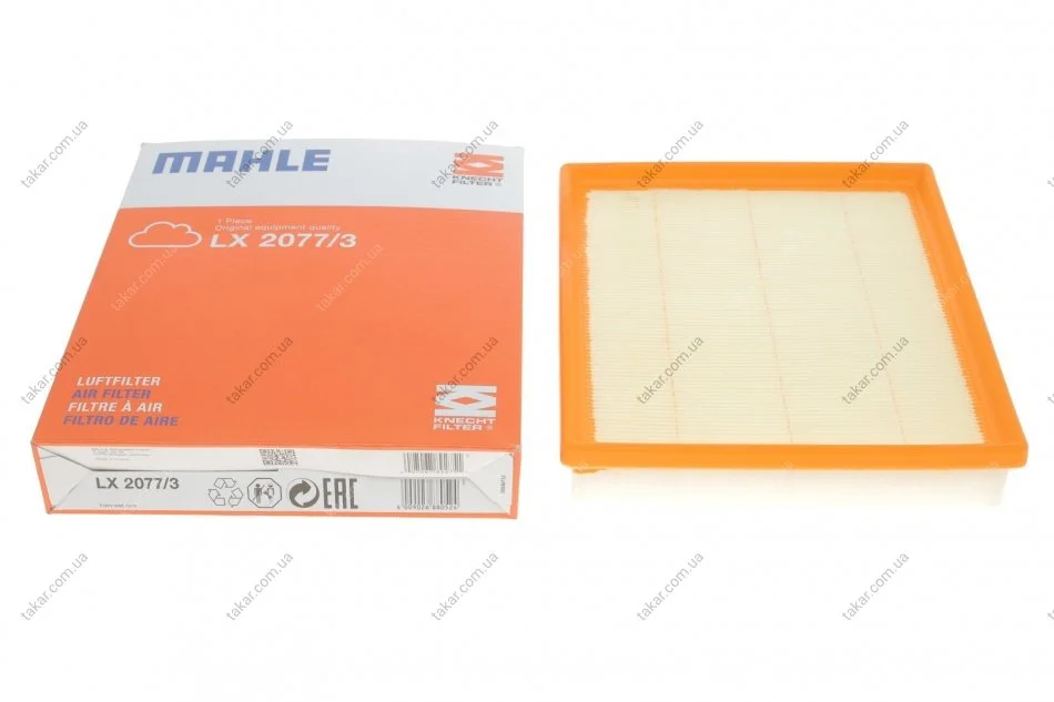 Воздушный фильтр MAHLE / KNECHT LX 2077/3 (фото 1)