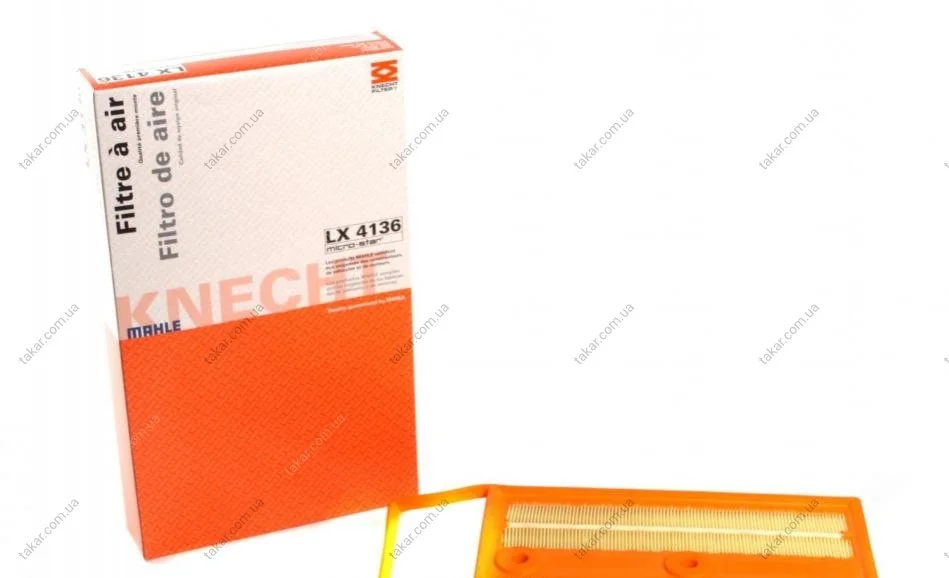 Воздушный фильтр MAHLE / KNECHT LX4136 (фото 1)
