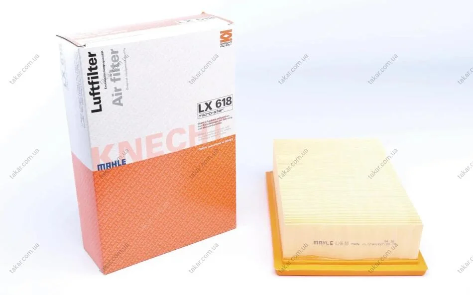 Фільтр повітр. (вир-во Knecht-mahle) MAHLE / KNECHT LX618 (фото 1)