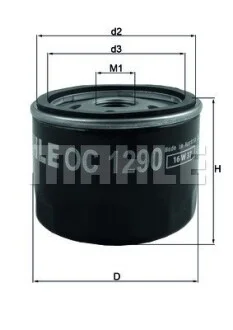 Масляный фильтр винт накручеваемый MAHLE / KNECHT OC1290