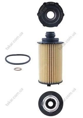 Масляний фільтр картридж патрон MAHLE / KNECHT OX1310D (фото 1)