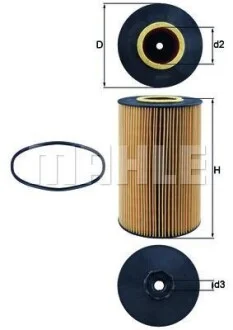 Масляный фильтр картридж патрон MAHLE / KNECHT OX426D