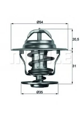 Термостат 75 °C MAHLE / KNECHT TX 13 75 D (фото 1)