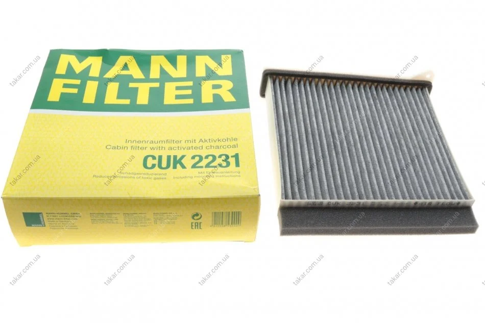 Фільтр салону вугільний MANN CUK2231 (фото 1)