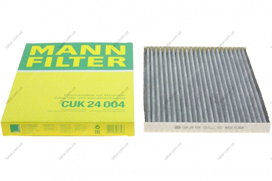 Фільтр салону вугільний MANN CUK24004 (фото 1)