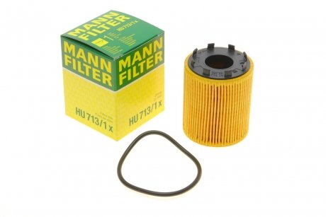 Фільтр масляний двигуна FIAT DOBLO 04-, OPEL ASTRA H 05- 1.3 CDTI (вир-во) MANN HU713/1X