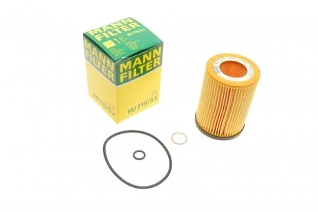 Масляний фільтр картридж патрон MANN HU715/5X
