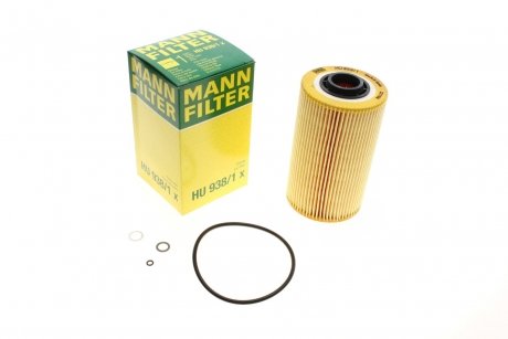 Фільтр масляний двигуна (вир-во) MANN HU938/1X (фото 1)