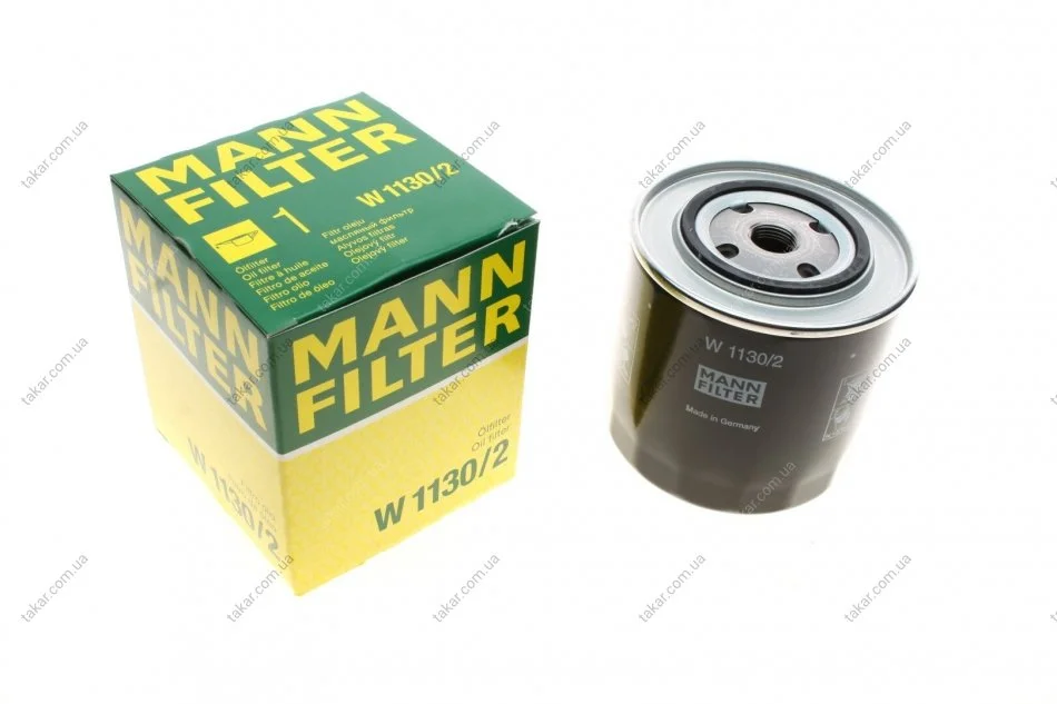 Масляний фільтр гвинт накручуваний MANN W1130/2 (фото 1)