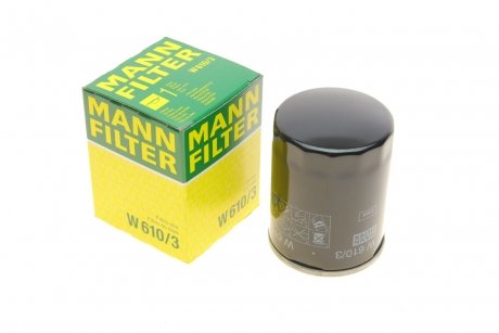 Фільтр масляний двигуна (вир-во) MANN W610/3 (фото 1)