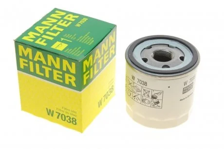 Масляний фільтр гвинт накручуваний MANN W7038