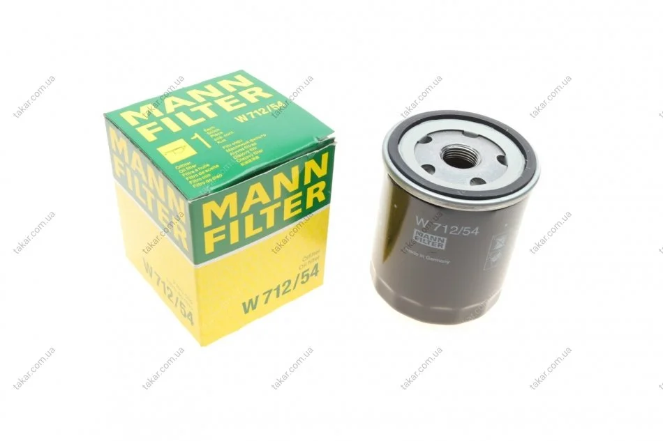 Масляний фільтр гвинт накручуваний MANN W712/54 (фото 1)