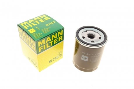 Фільтр масляний двигуна (вир-во) MANN W718/2 (фото 1)