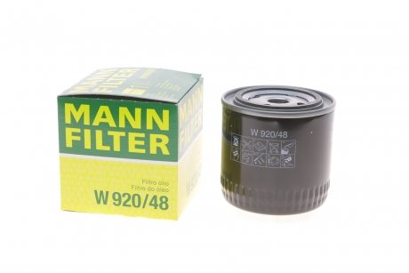 Фільтр масляний двигуна NISSAN PATHFINDER, NAVARA 2.5 dCi 05- (вир-во) MANN W920/48 (фото 1)
