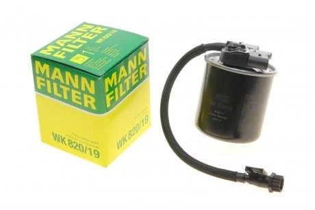 Паливний прямоточний фільтр дизель MANN WK820/19