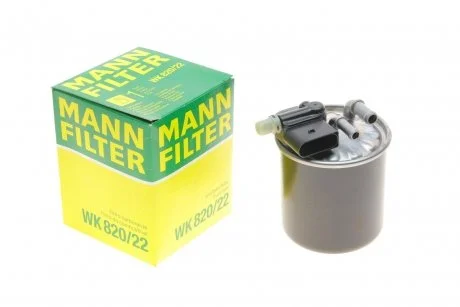 Паливний прямоточний фільтр дизель MANN WK820/22