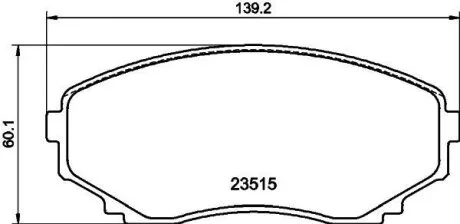 Тормозные колодки передние MAZDA LDY73328ZA