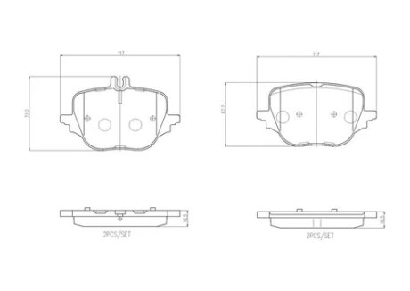 Колодкі гальмівні MERCEDES-BENZ A0004209305