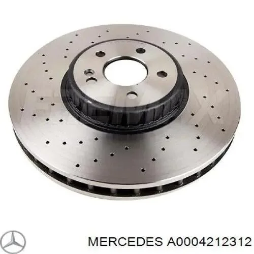 Торзмозной диск двухсторонний на передний мост вентилируемый 5 MERCEDES-BENZ A0004212312 (фото 1)