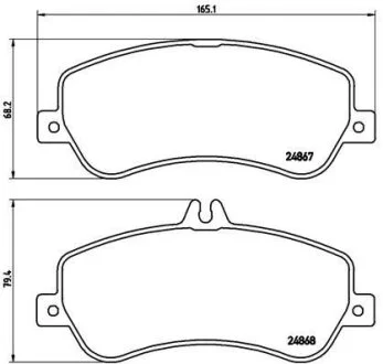 Гальмівні колодки передні дискові MERCEDES-BENZ A0074207420
