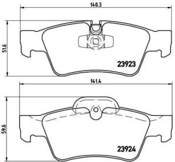Тормозные колодки задние дисковые MERCEDES-BENZ A1644202720