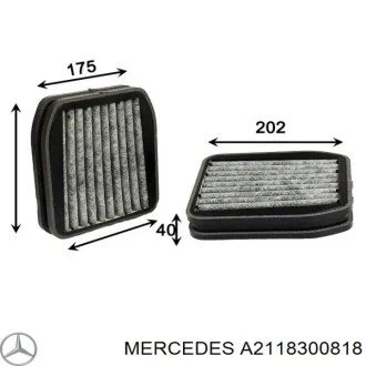 Фильтр салона угольный MERCEDES-BENZ A2118300818
