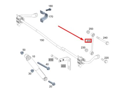Тяга торсіону MERCEDES-BENZ A9073203700