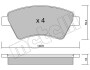 Комплект тормозных колодок (дисковых).) Metelli 22-0544-0 (фото 7)