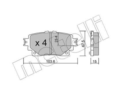 Комплект тормозных колодок (дисковых).) Metelli 22-1229-0