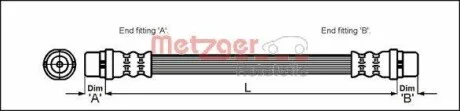Гальмівний шланг 295 мм METZGER 4114774