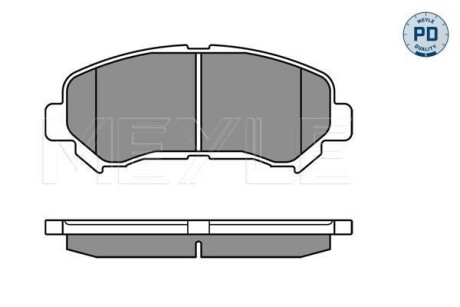 Комплект тормозных колодок из 4 шт. дисков MEYLE 025 246 3217/PD (фото 1)