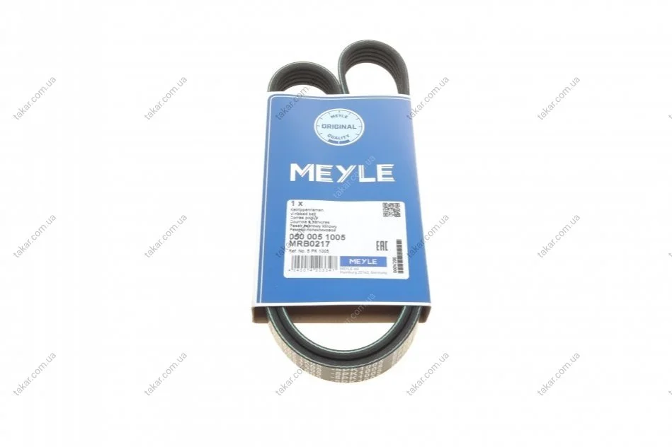 Ремень генератора поликлиновый MEYLE 050 005 1005 (фото 1)