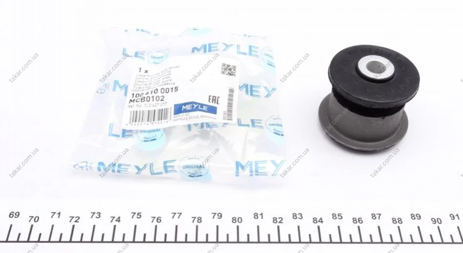 Сайлентблок рычага двусторонний на передний мост (сверху, снизу) MEYLE 1006100015 (фото 1)