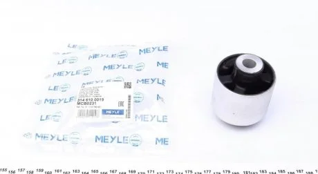 Сайлентблок рычага двусторонний на передний мост (снизу, спереди) MEYLE 314 610 0019