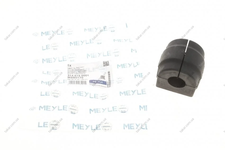 Втулка стабілізатора передній міст MEYLE 314 615 0001 (фото 1)