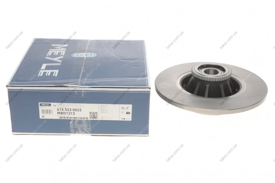 Торзмозной диск двухсторонний на задний мост полный(невентилируемый) 5 MEYLE 615 523 0022 (фото 1)