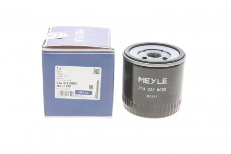 Масляний фільтр гвинт накручуваний MEYLE 714 322 0003