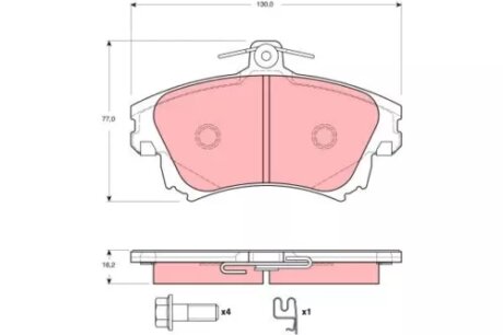 Колодки гальмівні комплект MITSUBISHI MR955351