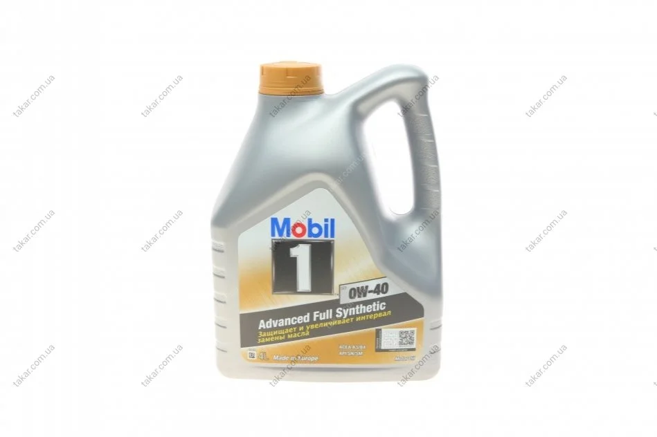 Моторна олива 4 л 0W40 Бензиновий, Дизельний Синтетична MOBIL 153692 (фото 1)